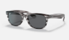 Ray-Ban RB2132 New Wayfarer 6430B1 Çizgili Gri Güneş Gözlüğü