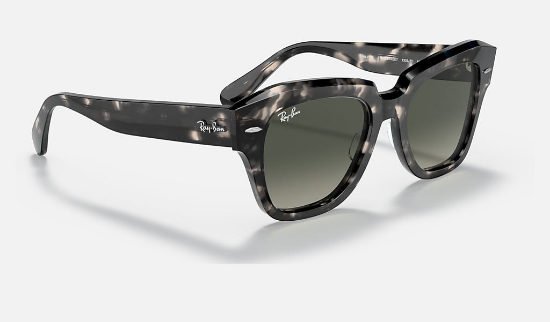 Ray-Ban RB2186 State Street 133371 Gri Havana Güneş Gözlüğü