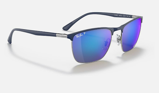 Ray-Ban RB3686  92044L Kurşuni Gri Üzeri Mavi Güneş Gözlüğü