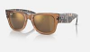 Ray-Ban RB0840S Mega Wayfarer 663693 Şeffaf Kahverengi Güneş Gözlüğü