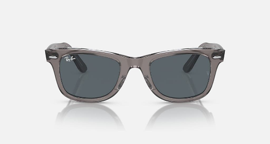 Ray-Ban Legacy RB2140 Wayfarer 1355R5 Şeffaf Üzerine Gri Güneş Gözlüğü Fotoğrafı