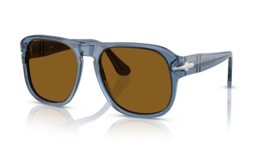 Persol Icona Officina PO3310S Jean 121833 Şeffaf Koyu Mavi Güneş Gözlüğü Fotoğrafı