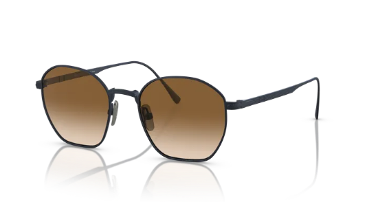 Persol Sartoria PO5004ST  800251 Firçalanmiş Koyu Mavi Güneş Gözlüğü Fotoğrafı